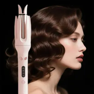 28mm Negative Ion Automatic Hair Hair Curl Wand, Automatic Curling Iron, 4 Temperature Modes Adjustable Rotating Curling Iron for Women, Hair Styling Tools for Home, Hair Styler