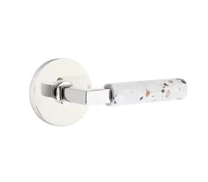 Emtek 5059.RAUS10B.TZLT Select Dummy , Disk Rosette , R-Bar Stem , Light Terrazzo Handle