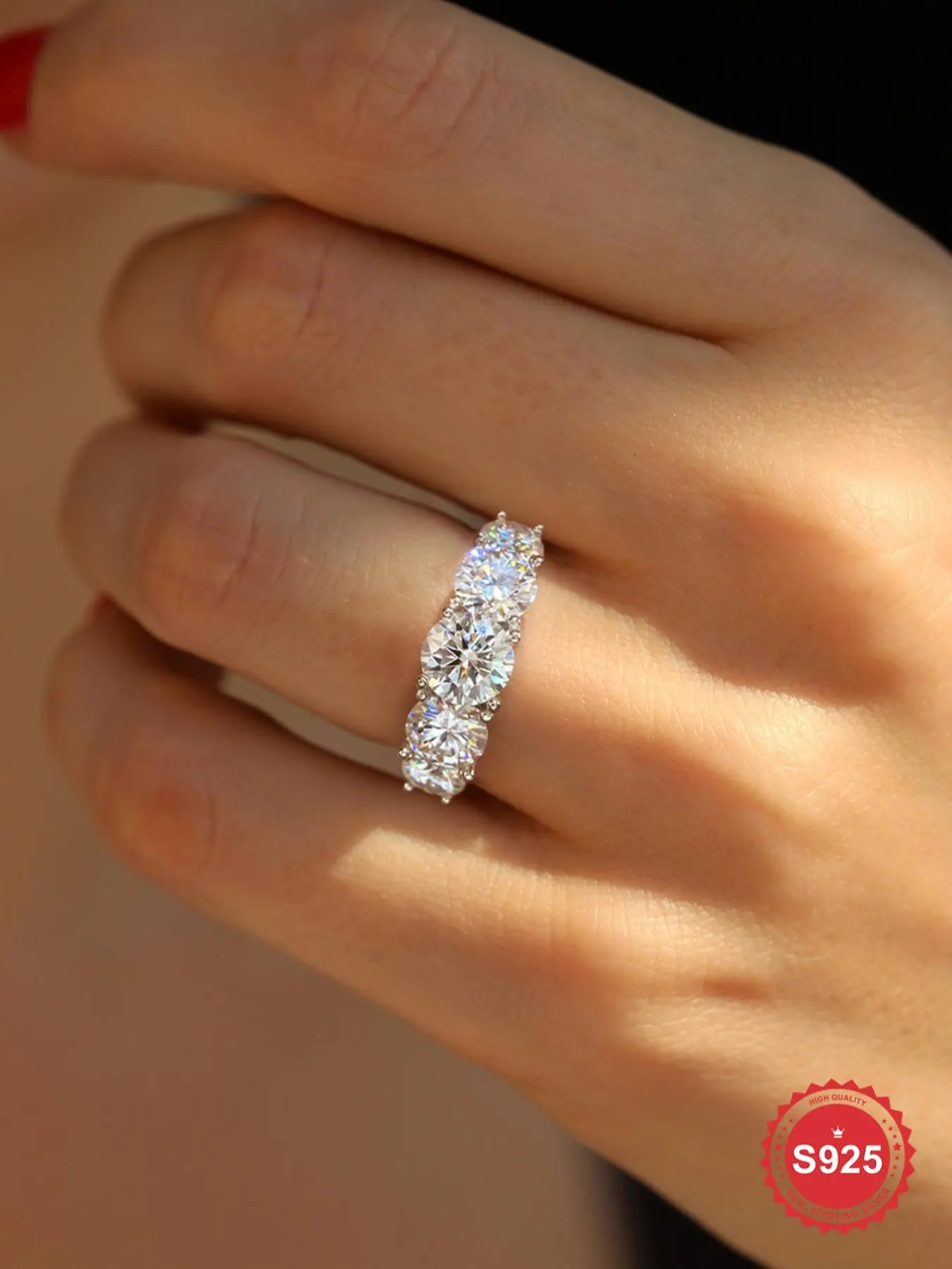 S925 Sterling Silver Fashion Promise Wedding Ring, Luxury Ladies Fine Jewelry, Elegant Bridal Engagement Ring for Women, Trendy All-match & Exquisite Jewelry for Gift, Engagement Wedding Rings