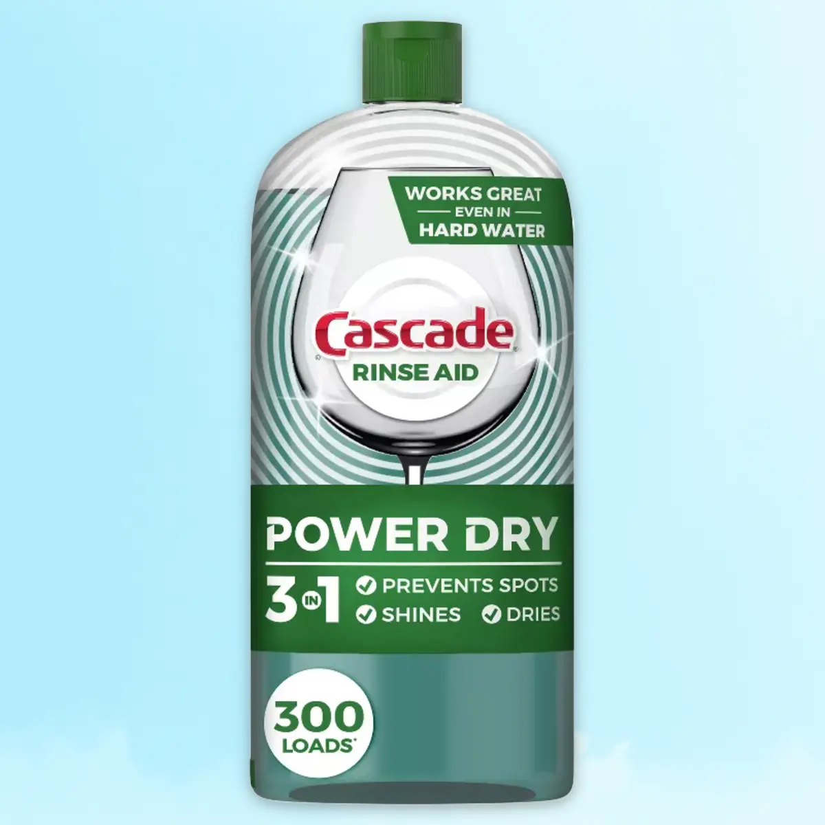 Cascade Platinum Rinse Aid 30fl oz - Dishwasher Rinse Aid, 30fl oz, for Fast Drying, Spot-Free Finish, Platinum Formula