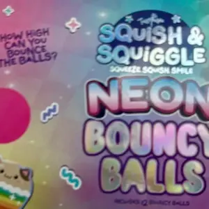 Neon bouncy ball set fidget stress relief toy