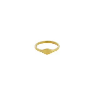 Mazin Jewels Micro Signet Ring in Gold