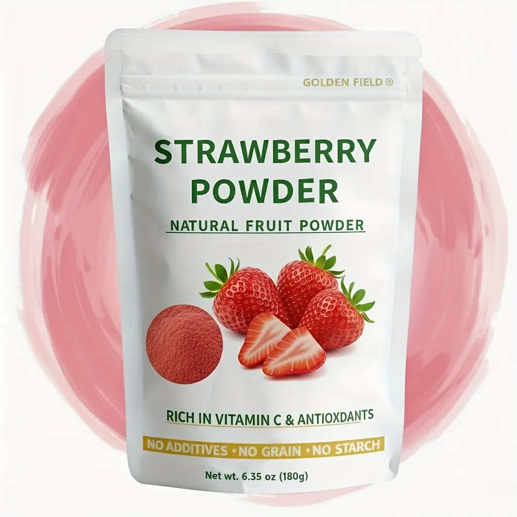 Golden Field Strawberry Powder 6.35oz Natural Fruit Powder Rich in Vitamin C & Antioxidants No Additives