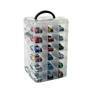 Alloy Car Model Storage Display Box, Durable Storage Organiser, Kids Pocket Racing Cars & Windmill Toys Showcase Stand, Perfect for Collectors and Playrooms