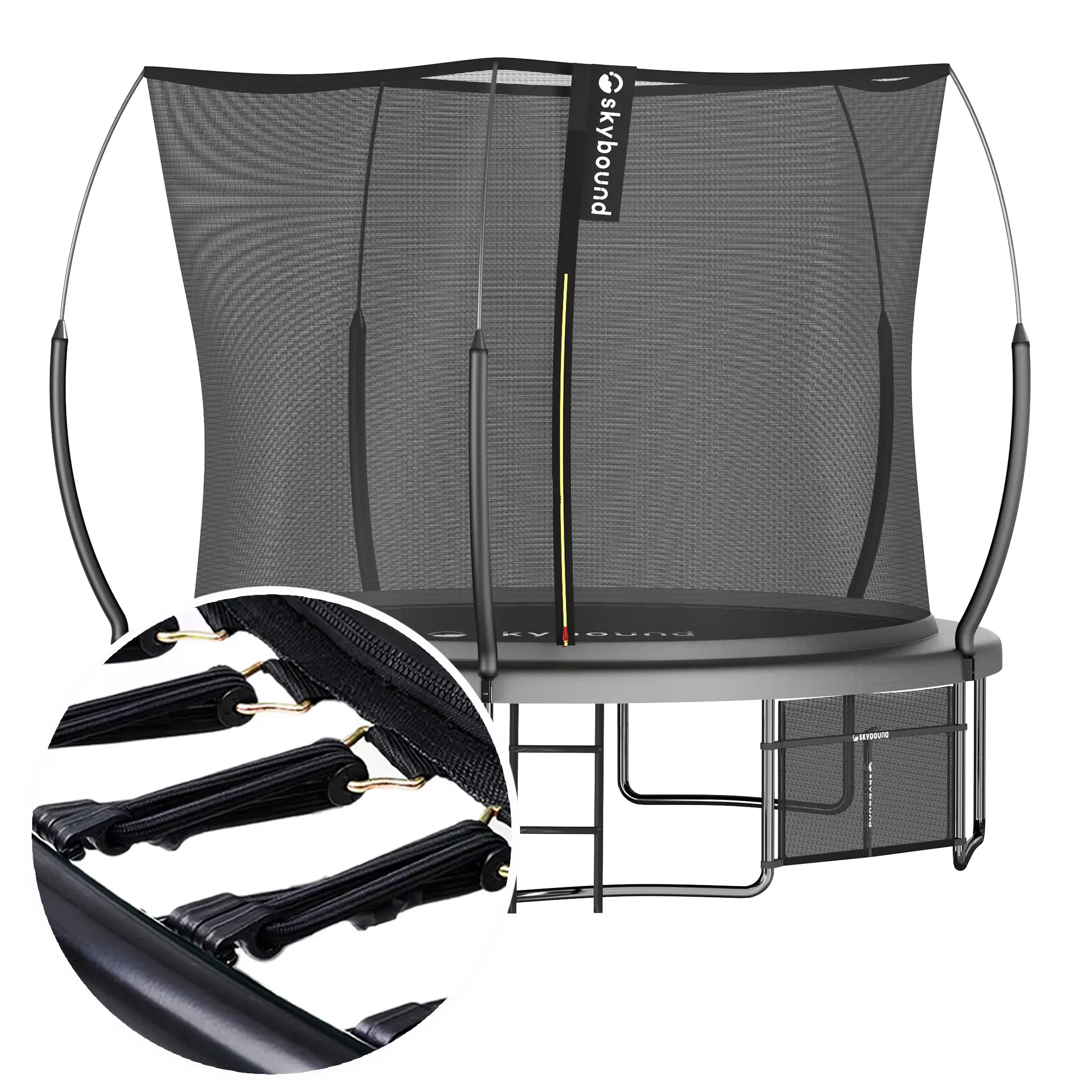 12FT Springless Trampoline for Kids and Adults ASTM APPROVED - Recreational Trampolines with AntiRust Coating - Bungee Cords Outdoor Trampoline for Kids - No-Gap Design Zipper System-Black ai  bunny  trampoline seamless safety design