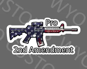 AR Pro 2nd Amendment Sticker for Gun Owners, Easy Install - Car Exterior Accessories