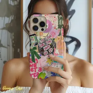 City Girl Disco Coquette Collage Smartphone Case - Preppy Y2K Design, Cellphone Accessory, Handheld Shell Compatible with iPhone 11 12 13 14 15 16 17 Pro Max Air Plus