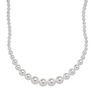 Shop LC White Shell Pearl Necklace in Silvertone 20-22 Inches