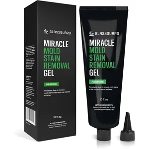 Miracle Mold Stain Remover Stain Gel – Heavy Duty Cleaning Gel for Grouts, Ceramic, Glass, Silicone, Caulk & More – Front Loader Washing Machine Cleaner (300 ml / 10 oz)