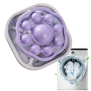 Reusable Floating Hair Filter Bag 3 Pack, Machine Hair Filter Ball for Washing Machine, Spherical Lint Catcher Mesh Trap, Laundry Pet Hair Remover Cleaning Tool