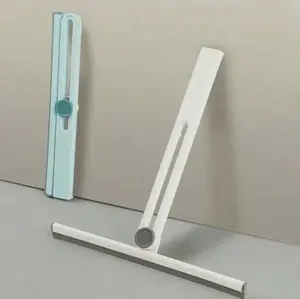 1PC,Heavy-Duty Folding Window Scraper Tool With TPR/PP Blade & Squeegee - Multifunctional Glass For High-Rise, Shower Doors, Mirrors - Portable Streak-Free Scraper For Home, Balcony, Bathroom (No Residue)