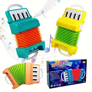 1pc Kids Accordion Toy with 12-Key Keyboard and 3 Play Modes, ABS Resin Music Learning Instrument for Children, Colorful Box Packaging, Ideal for Christmas and Thanksgiving Gifts (Batteries Not Included)