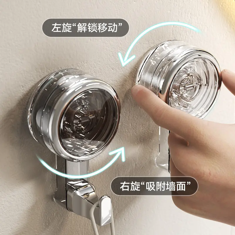 Suction cup hook, no-drill bathroom adhesive hook, strong vacuum load-bearing hook for backpack storage, kitchen and bathroom traceless hook