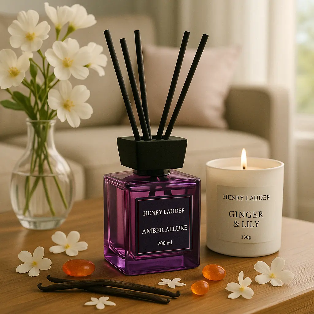 HENRY LAUDER Amber Allure Luxury Room Diffuser, 150ml/5.28 fl oz