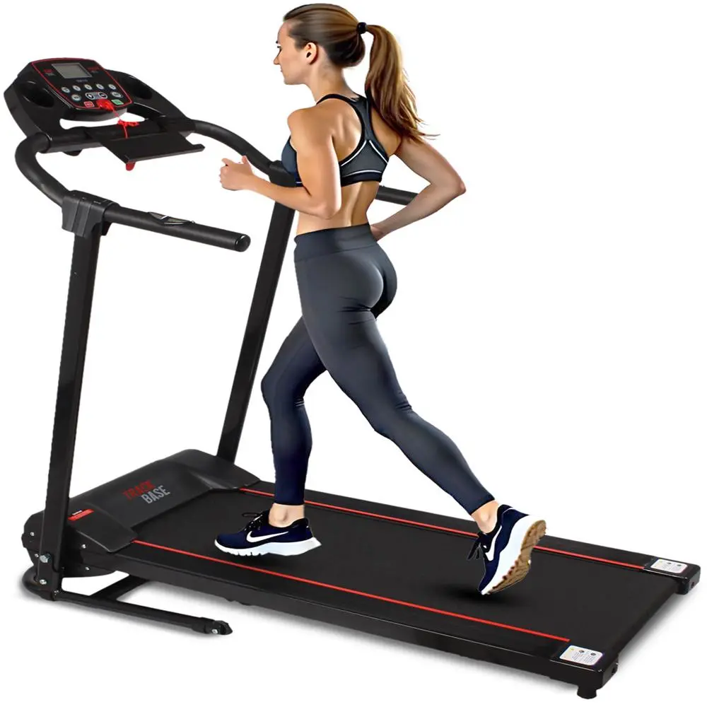 Compact Folding Running Machine for Home Gym with LCD Display, Bluetooth App & Heart Rate Monitor, Some Assembly Required, Cardio At Home, Home Exercise Equipment