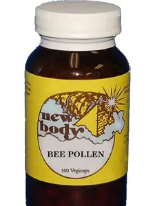 New Body Bee Pollen 100 Vegetarian Capsules for Daily Nourishment Natural Vitality Whole Food Energy Support Clean Plant Based Formula