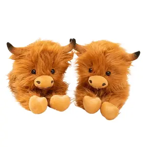 Cute Scottish Highland Cow Plush Toy, Soft Long Horn Animal, Perfect Friend Gift, Birthday Present, Easter Gift, Soft Stuffed Animal