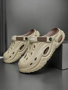 2026 Men's New Summer Slip-On Clogs with Adjustable Heel Strap, Multi-Purpose Slippers for Driving, Office and Home Use