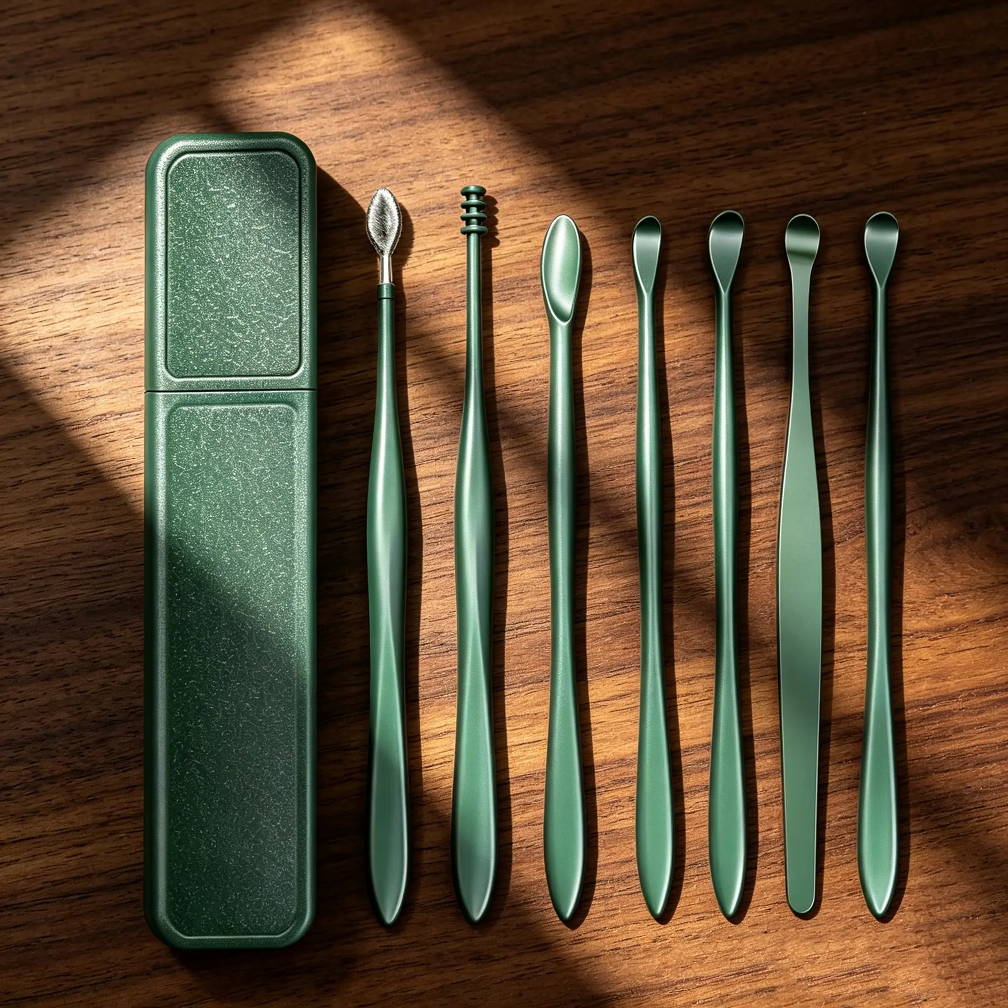 Ear Cleaning Scoop Six-Piece Set, ABS Plastic Easy To Clean & Store, Professional Ear Care Kit, Portable Versatile Style, Multiple Types, For All People, Sturdy Hard Material, High Quality