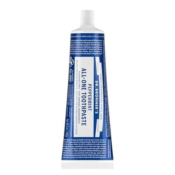 Dr. Bronner's Non-Toxic Peppermint Toothpaste, Without SLS, 5 oz