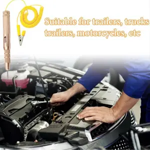 Car Circuit Tester Pen, Copper Material, Alligator Clip, Universal Car Battery Test Pen with Induction Detection, Auto Repair Continuity Tester