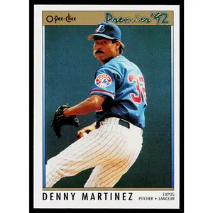 Denny Martinez 1992 O-Pee-Chee Premier #13 Montreal Expos