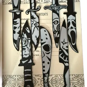Iconic Horror Movie Knife Bookmarks - 3D Printed Design for Horror Fans - Perfect Gift for Fans of Horror Movies