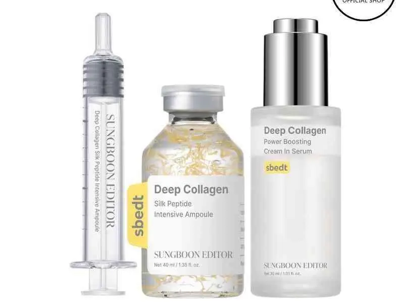 [Sungboon] Silk Collagen & Peptide Face-Lift Duo Tiktok Exclusive – Ampoule + Rejuvenate Serum with 8 types Hyaluronic Acid for wrinkles & fine lines | Gift set Firming, Moisturizing, Collagen Boosting, Anti aging Korean Home Aesthetic for all skin types