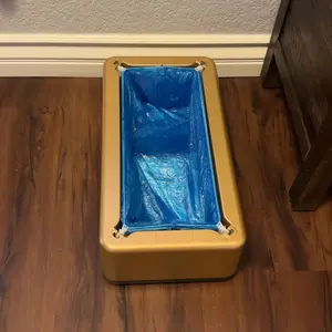 LYSHIYI Shoe Covers Dispenser with 200pcs Shoe Cover Disposable Non Slip, User-Friendly and Durable Shoe Cover Machine, Fits Size Up to 11 US Men, Widely Applicable in Indoor, Hospital(Silver) Household Items