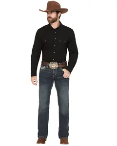 Rock & Roll Denim Men's And Boot Barn  Dark Wash Bootcut Reflex Jeans - Bm0pd08029
