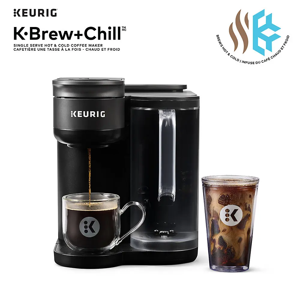 Keurig K-Brew + Chill Coffee Maker - Single Serve Coffee Maker - Black Color - Make Iced and Hot Coffee