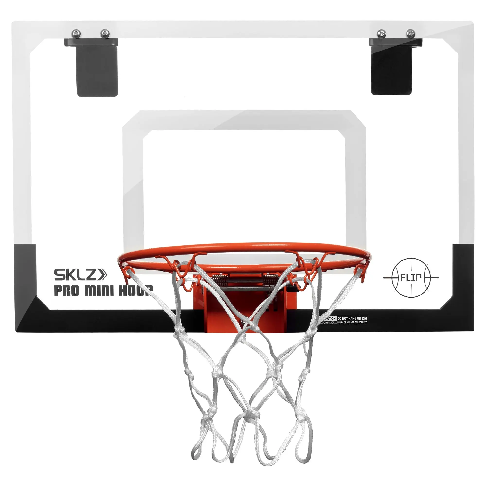 SKLZ Pro Mini Hoop Flip Over-the-Door Basketball Hoop with Spring-Loaded Flip-Up Rim Shatterproof Backboard & 5" Ball