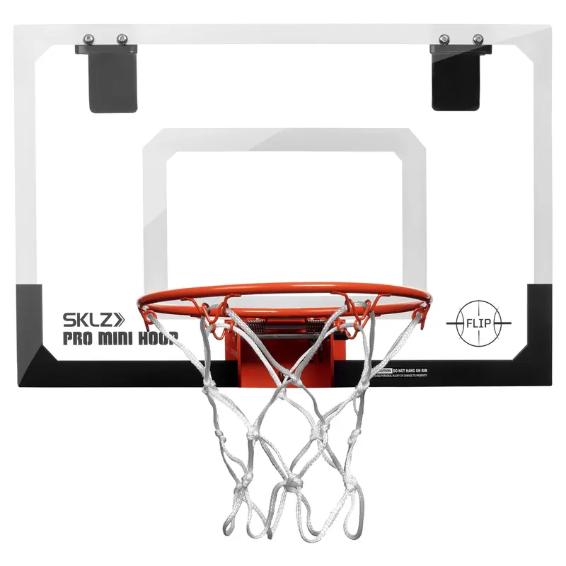 SKLZ Pro Mini Basketball Hoop Set, Indoor Ball Sports Equipment with Padded Door Mounts, Spring-Bend Rim, Shatterproof Backboards, 5" Ball, Pump & Play Set, Room-Ready Hoop