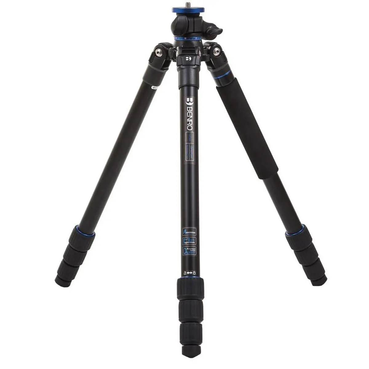 Benro Go Plus FGP28A Camera Tripod - 4-Section Adjustable Aluminum Alloy Travel Tripod with Integrated Monopod, 65.2" Max Height, Camera & Mobile Accessories