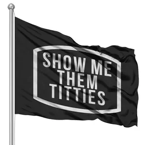 Show Me Them Flag, Funny Bald Eagle Patriotic Banner, Camping Wall Decor Flag, Hunting Lodge Garage Man Cave Decor, Gift for Husband Dad,