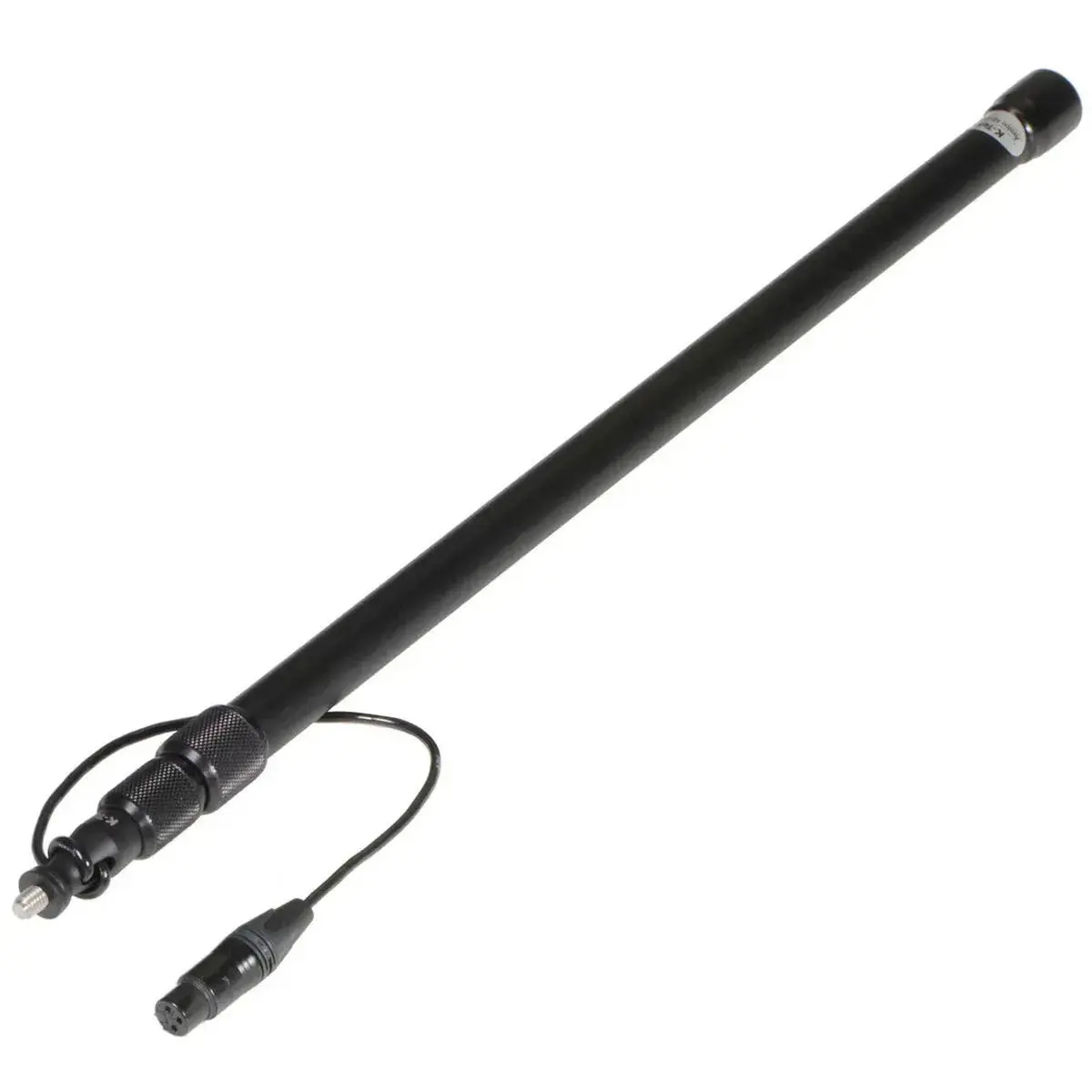 K-Tek 2'.4" to 5'.9" 3-Section Aluminum Avalon Series Boom Pole with Internal Coiled Cable, Nuetrik Female XLR with Swit, Bottom Exit