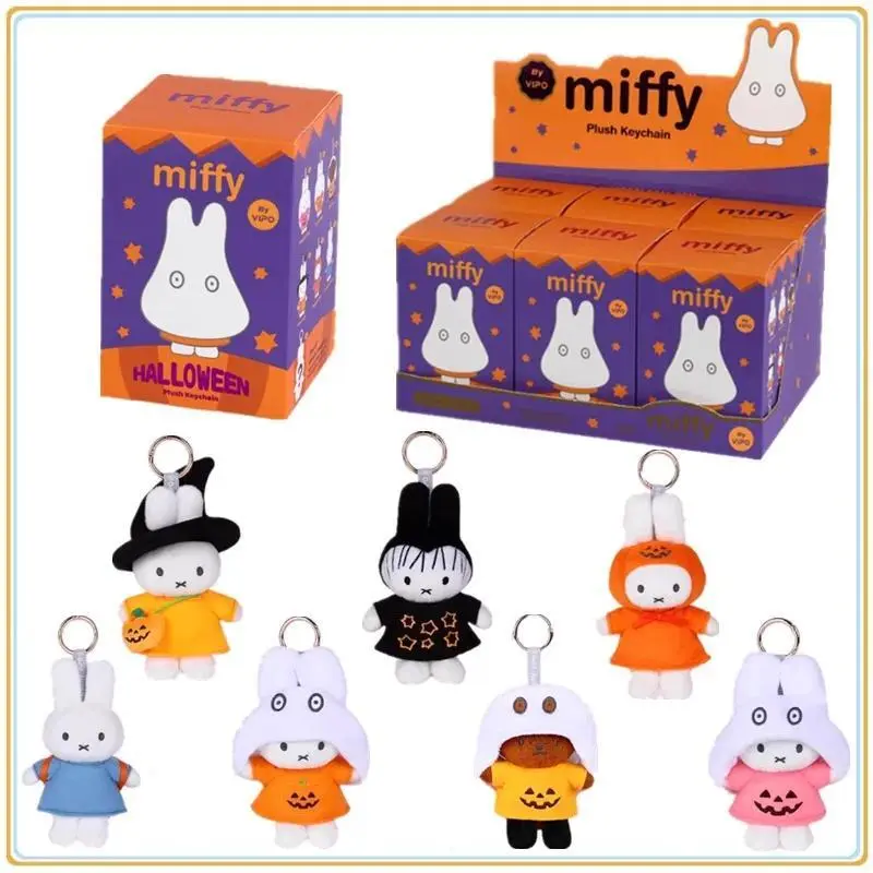 In Stock Original Miffy Halloween Dress Up Series Blind Box Lovely Hangings Anime Character Festival Toys Gifts