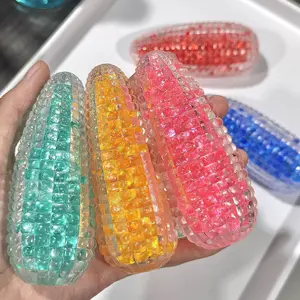 Mini Colored Crystal Simulation Soft Corn Decoration Slow Rebound Portable Decompression Toy Gift with Vibrant Shimmering Beads for Sensory Joy diy stress relief toy stress relief desk toy creative stress relief toy office stress relief toy tactile toy