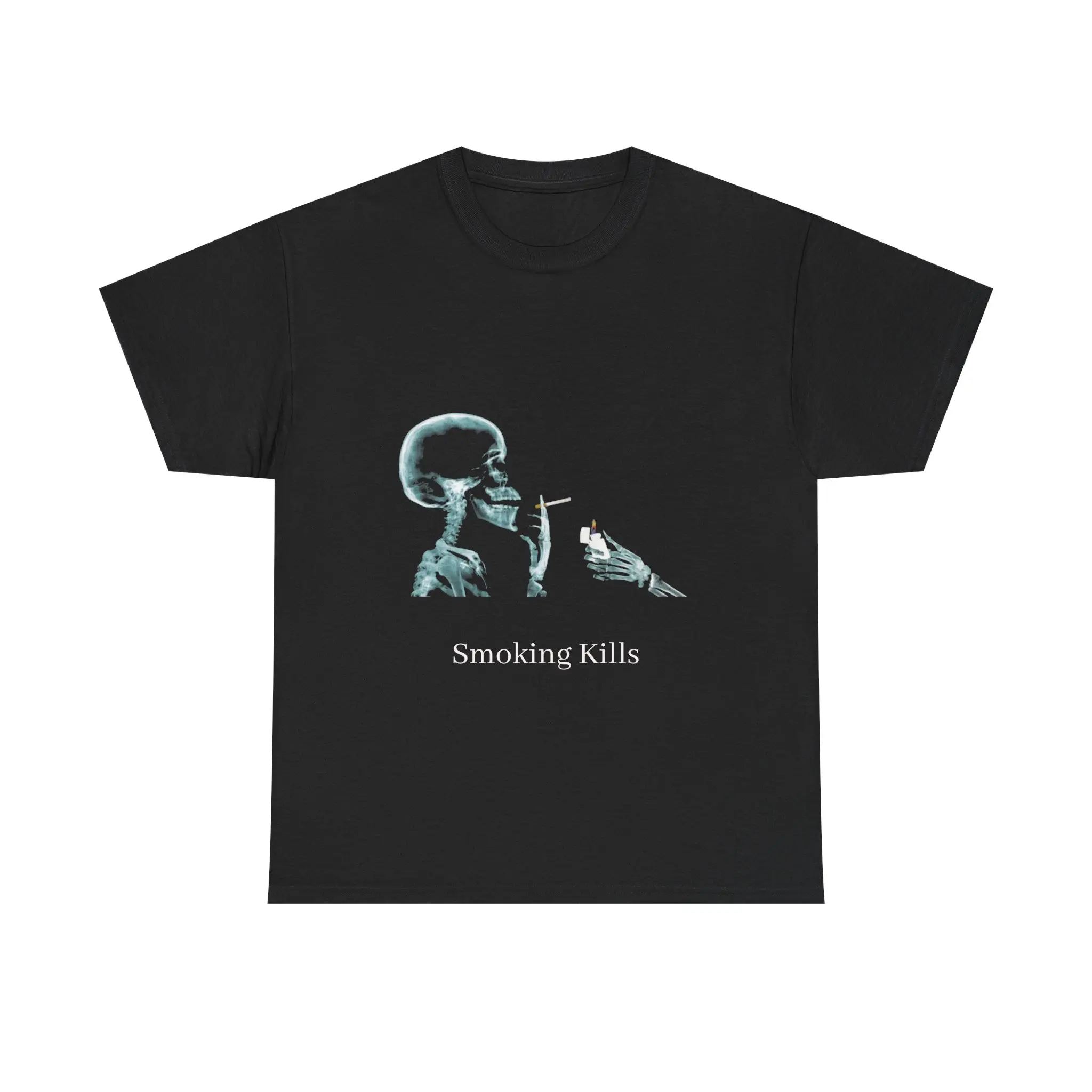 Sm0k.i.n.g K1lls Skeleton Graphic T-Shirt | Graphic Tee Edgy Y2k Vintage Funny Irony Trendy LOL