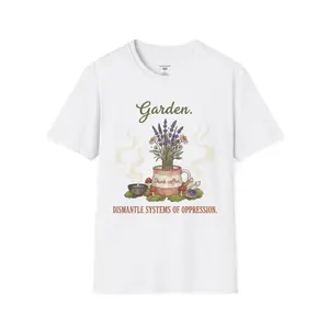 Garden lavender coffee mug graphic T-Shirt | Dismantle Systems of Oppression