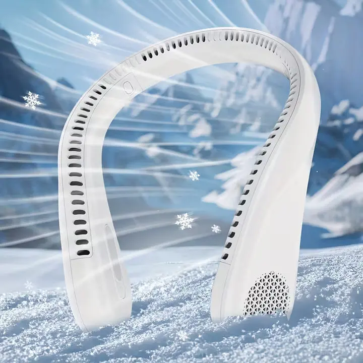 CoreFlow™ Rechargeable Bladeless Neck Fan | 4-Speed Hands-Free Cooling
