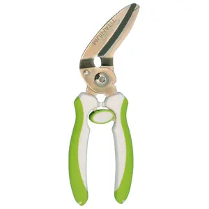 Westcott 8" CarboTitanium Industrial Strength DIY and Crafting Scissors with Spring Assist for Home or Worksite, Green/White (00970-Parent)