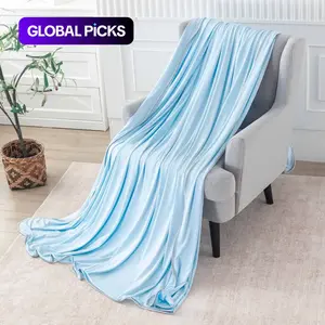 Double Layer Cool Summer Blanket, Lightweight Breathable Air Conditioning Blanket, Soft Smooth Skin-Friendly Cover, Cozy Throw Blanket, Ideal for Bedroom Sofa Office Naps, Lightweight Cooling Blanket #GLOBAL PICKS