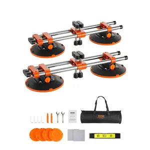 VEVOR Seamless Seam Setter, 2 Packs, Granite Seam Setter with 6 in Vacuum Suction Cups & Tool Bag, Seam Joiner for Seam Joining & Leveling, Countertop Installation Tool for Tile Stone Marble Slab, Stainless Steel, 530Lb