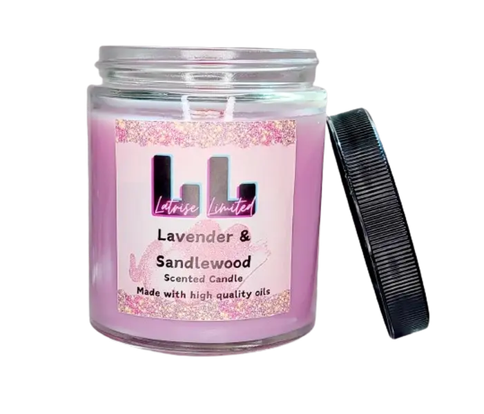 Lavender & Sandalwood Scented Woodwick Candle for Tranquil Ambiance
