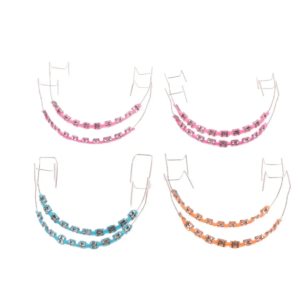 1-Pair Stainless Steel Ortho Bracket, Transparent Color Cosplay Beauty Tooth Jewelry, 10x7cm Universal Temporary Look Orthodontic-Style Accessory (Phones & Electronics USB & Mobile Lights Universal Accessory)