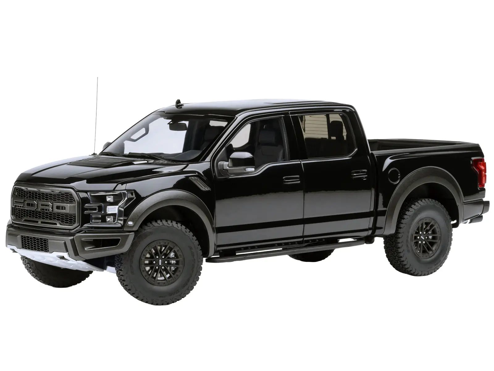 2019 Ford F-150 Raptor Pickup Truck Agate Black 1/18 Model Car by Autoart