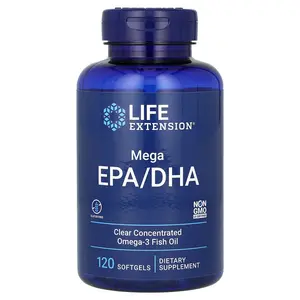 Life Extension Mega EPA/DHA, 120 Softgels (1,000 mg per Softgel)