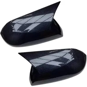 Fit For Toyota Fit For Camry 9th 2024 2025 2026 ABS Rearview Mirror Cover Side Wing Rear View Mirror Case Cover Trim Carbon Fiber Pattern Black(Carbon Fiber Horn)