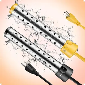 unuaST Pool Heater for Above Ground Pool 2pcs, Quick-Heating 304 Stainless Steel Immersion Water Heater, Bucket Hot Tub Pool Heater for Inflatable Pool, Pool Warmers for Above Ground Pools